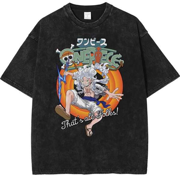 Monkey D Luffy Shirt, One Piece Shirt, Anime Oversized Vintage Tee