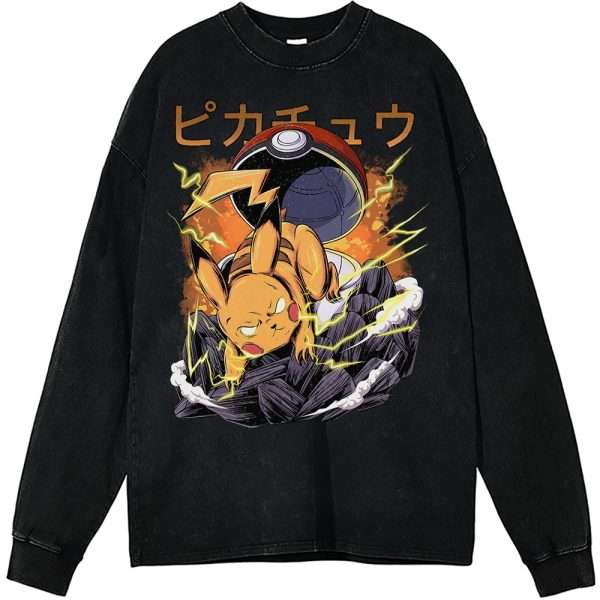 Pikachu Long Sleeve, Pokemon Long Sleeve, Anime Long Sleeve, Vintage Long Sleeve Tee