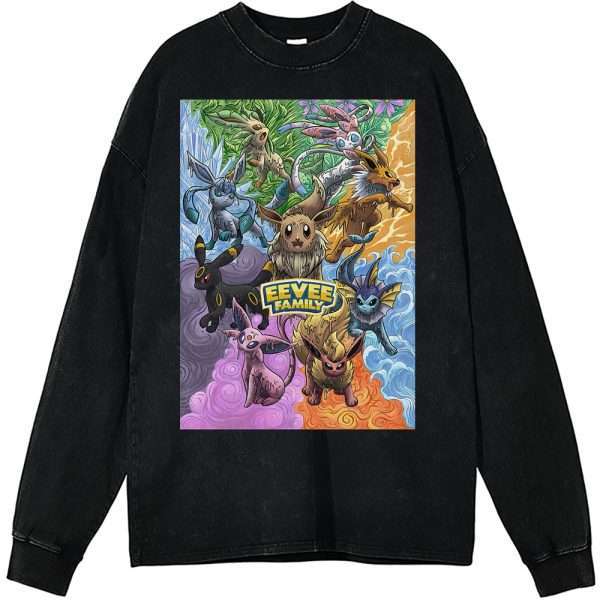 Eevee Long Sleeve, Pokemon Long Sleeve, Anime Long Sleeve, Vintage Long Sleeve Tee