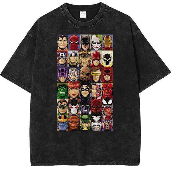 Marvel And DC Comics Shirt, Characters Comics Shirt, Vintage Oversized T-Shirt