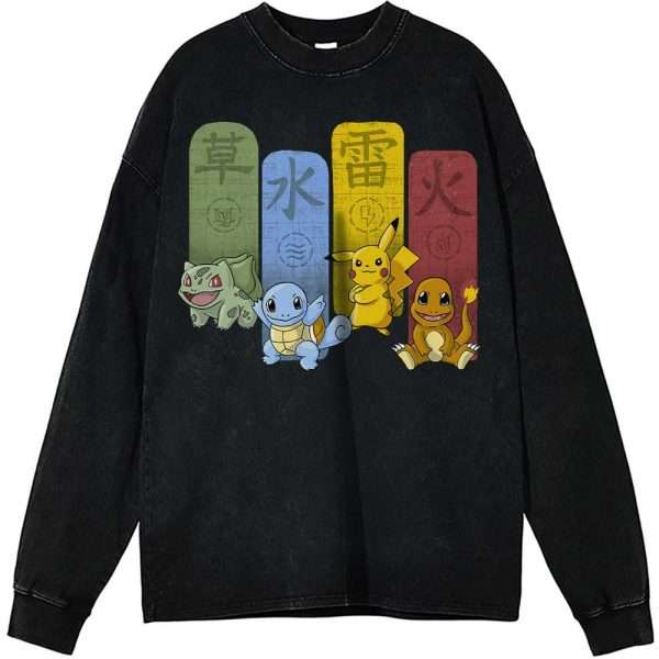 Pokemon Long Sleeve, Anime Long Sleeve, Vintage Long Sleeve Tee