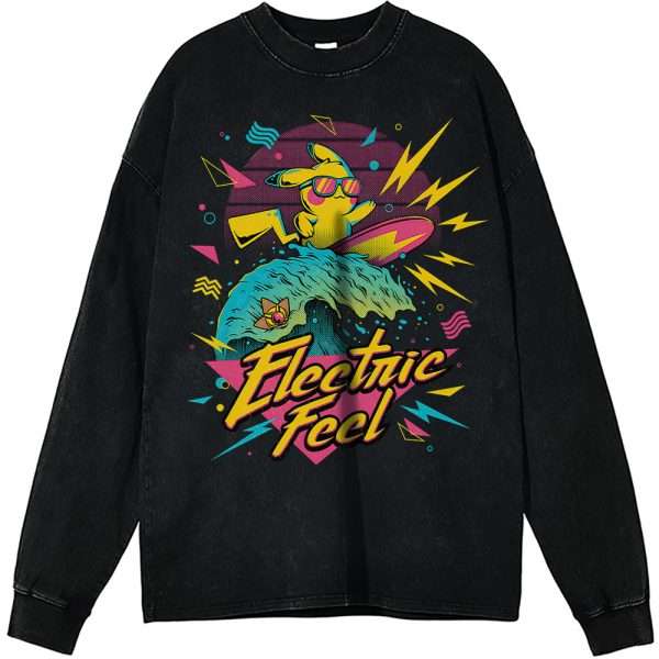 Pikachu Long Sleeve, Pokemon Long Sleeve, Anime Long Sleeve, Vintage Long Sleeve Tee