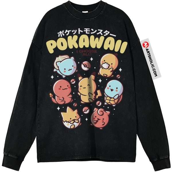 Pokemon Long Sleeve, Anime Long Sleeve, Vintage Long Sleeve Tee