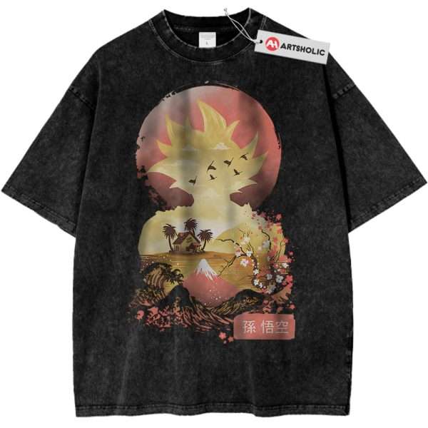 Son Goku Shirt, Dragon Ball Z Shirt, DBZ Shirt, Anime Shirt, Vintage Tee - Black, L
