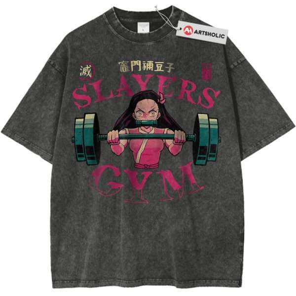 Nezuko Kamado Shirt, Demon Slayer Shirt, Anime Shirt, Vintage T-Shirt - Pirate Gray, S