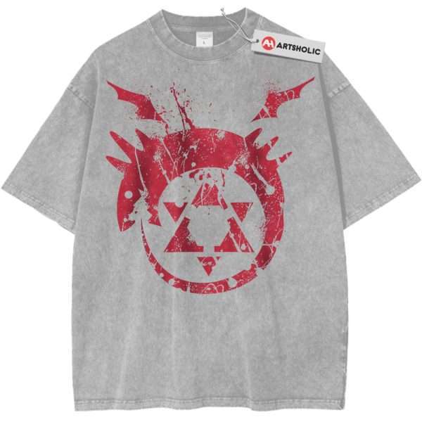 Fullmetal Alchemist Shirt, Anime Shirt, Vintage T-Shirt - Light Gray, S