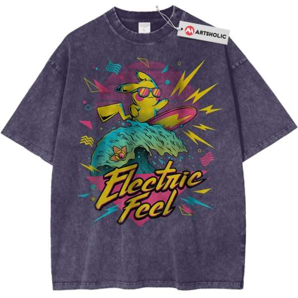Pikachu Shirt, Pokemon Shirt, Anime Shirt, Vintage T-Shirt - Purple Haze, M