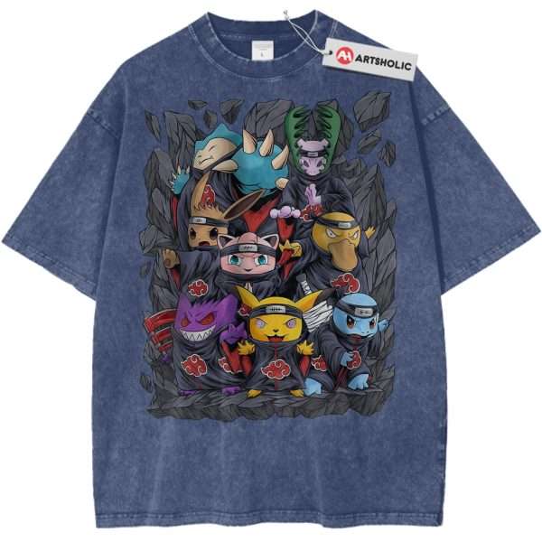 Pokemon Shirt, Anime Shirt, Vintage Tee - Dark Blue, XL