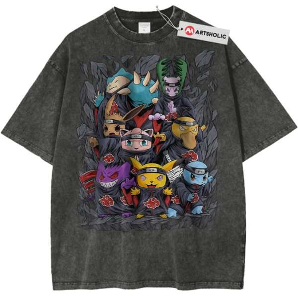 Pokemon Shirt, Anime Shirt, Vintage Tee - Pirate Gray, XL