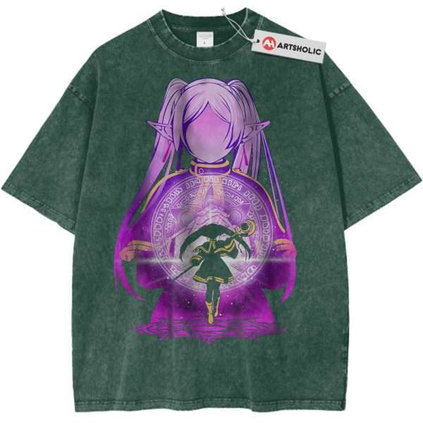 Frieren: Beyond Journey's End Shirt, Anime Shirt, Vintage Tee - Dark Green, L