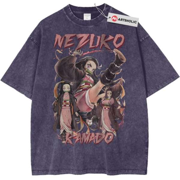 Nezuko Kamado Shirt, Demon Slayer Shirt, Anime Shirt, Vintage Tee - Purple Haze, M