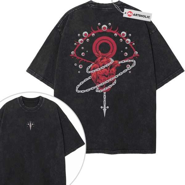 Kurapika Shirt, Hunter x Hunter Shirt, Vintage T-Shirt 2-Sided - Black, XL