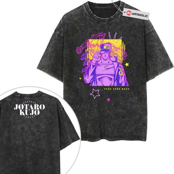 Jotaro Kujo Shirt, JoJo's Bizarre Adventure Shirt, Anime Shirt, Vintage T-Shirt 2-Sided
