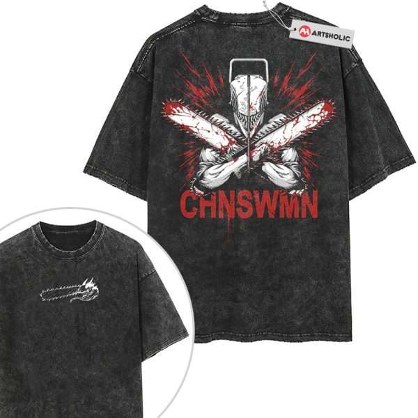 Denji Shirt, Chainsaw Man Shirt, Anime Shirt, Vintage T-Shirt 2-Sided