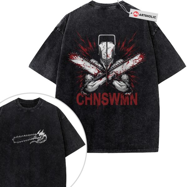 Denji Shirt, Chainsaw Man Shirt, Anime Shirt, Vintage T-Shirt 2-Sided