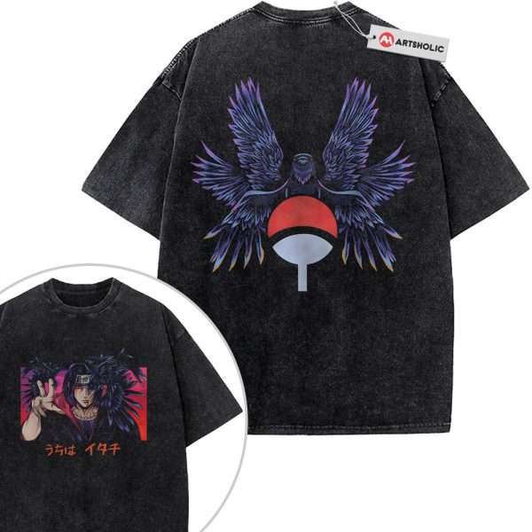 Itachi Uchiha Shirt, Naruto Shirt, Anime Shirt, Vintage T-Shirt 2-Sided
