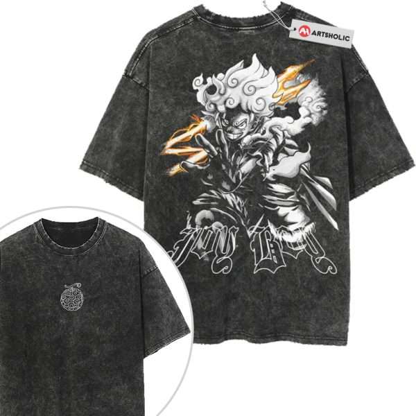 Monkey D Luffy Shirt, One Piece Shirt, Anime Shirt, Vintage T-Shirt 2-Sided