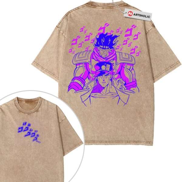 Jotaro Kujo Shirt, JoJo's Bizarre Adventure Shirt, Anime Shirt, Vintage T-Shirt 2-Sided