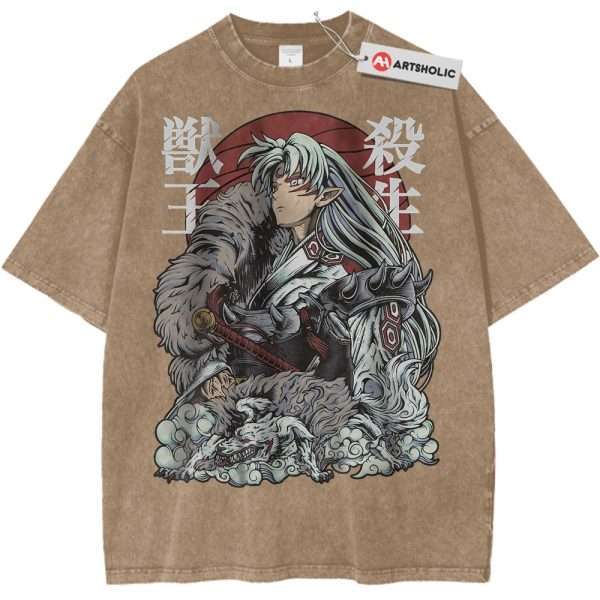 Sesshomaru Shirt, Inuyasha Shirt, Anime Shirt, Vintage Tee - Light Brown, 2XL