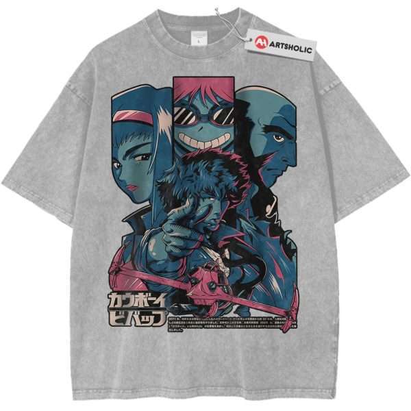 Cowboy Bebop Shirt, Anime Shirt, Vintage T-Shirt - Light Gray, M