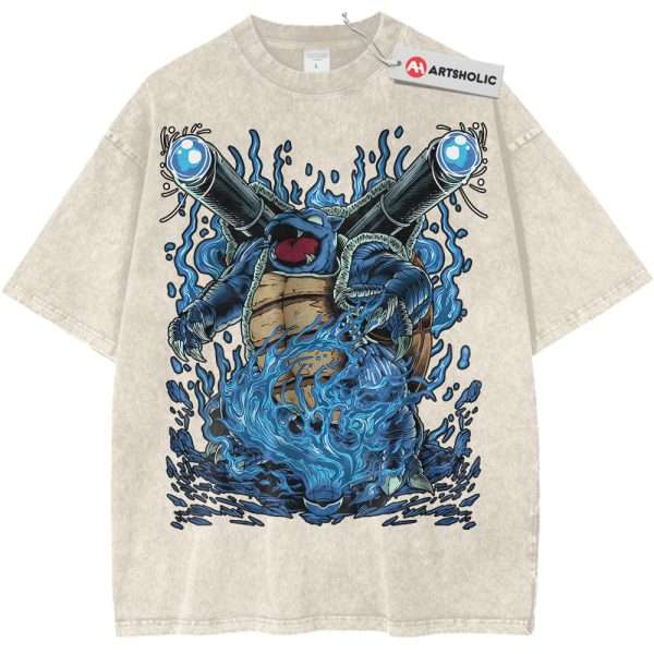 Blastoise Shirt, Pokemon Shirt, Anime Shirt, Vintage T-Shirt - Apricot, XL