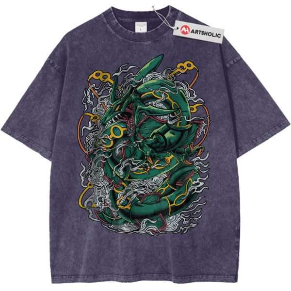 Rayquaza Shirt, Pokemon Shirt, Anime Shirt, Vintage T-Shirt - Purple Haze, XL