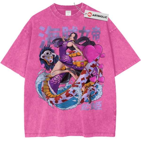 Boa Hancock Shirt, One Piece Shirt, Anime Shirt, Vintage Tee - Rose Red, L
