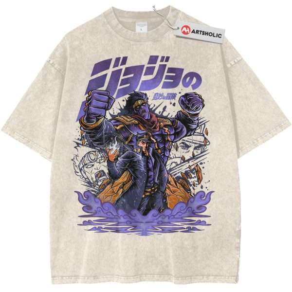 Jotaro Kujo Shirt, JoJo's Bizarre Adventure Shirt, Anime Shirt, Vintage T-Shirt - Apricot, 3XL