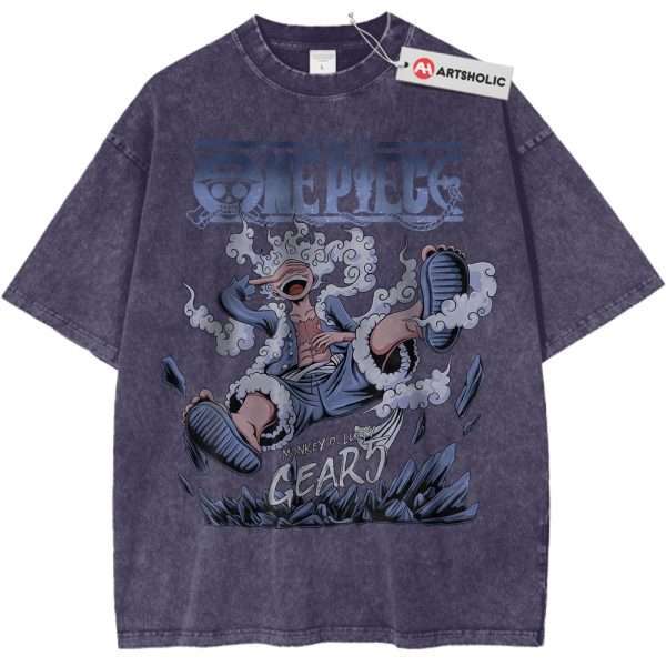 Monkey D Luffy Gear 5 Shirt, One Piece Shirt, Anime Shirt, Vintage T-Shirt - Purple Haze, 2XL