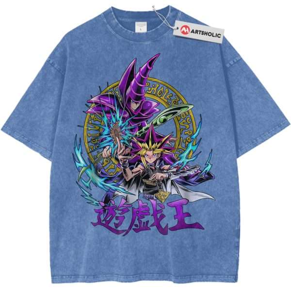 Dark Magician Shirt, Muto Shirt, Anime Shirt, Vintage Tee - Light Blue, XL
