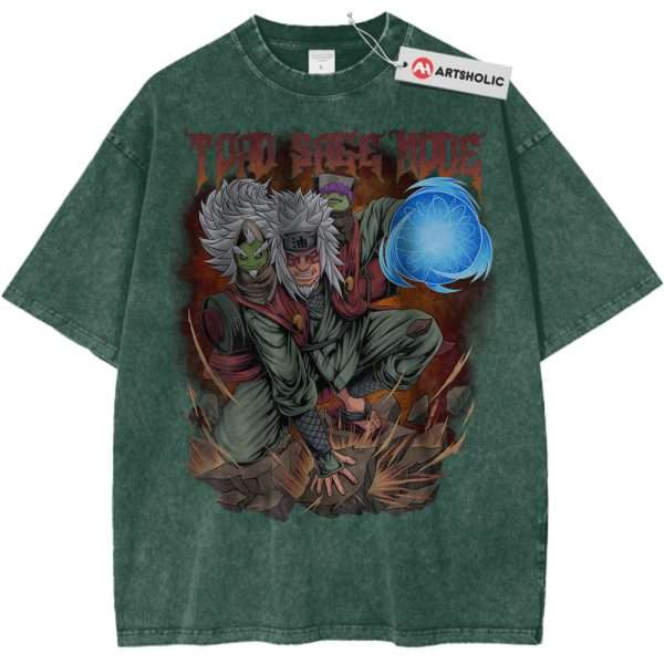 Jiraiya Shirt, Naruto Shirt, Anime Shirt, Vintage T-Shirt - Dark Green, XL