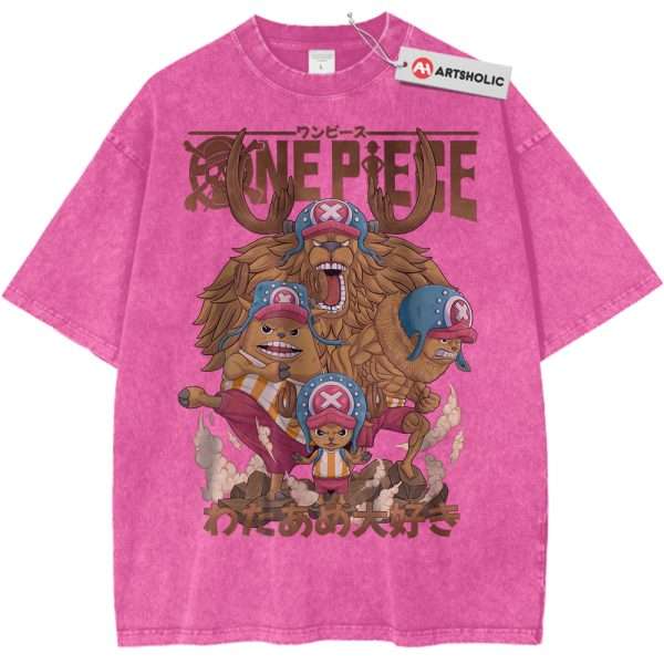 Tony Tony Chopper Shirt, One Piece Shirt, Anime Shirt, Vintage Tee - Rose Red, M