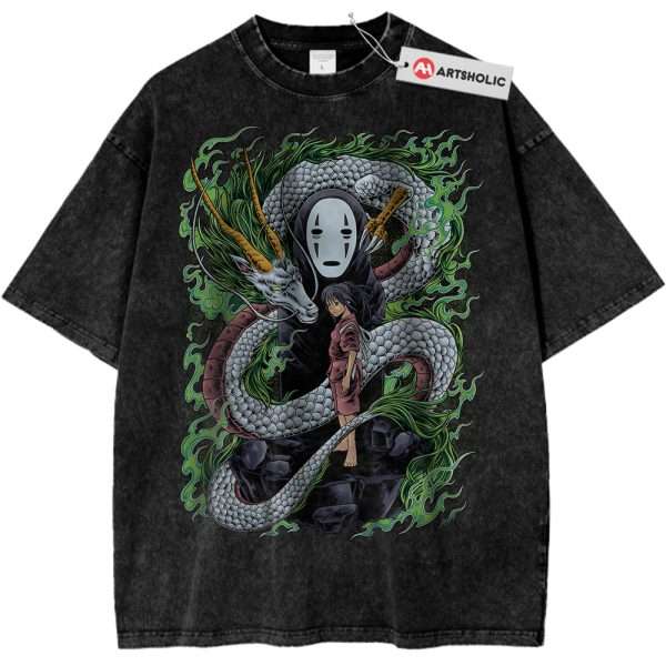 Spirited Away Shirt, Studio Ghibli Shirt, Anime Shirt, Vintage Tee - Black, XL