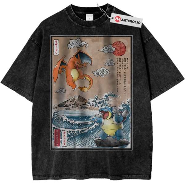 Charizard vs Blastoise Shirt, Pokemon Shirt, Anime Shirt, Vintage T-Shirt