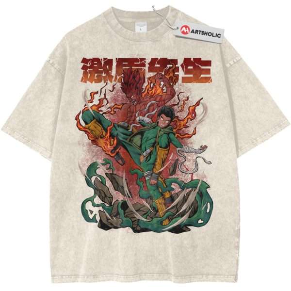 Rock Lee Shirt, Might Guy Shirt, Naruto Shirt, Anime Shirt, Vintage T-Shirt - Apricot, L
