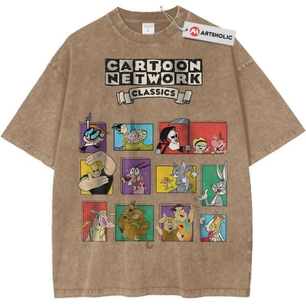 Cartoon Netword 90's Shirt, Animated Shirt, Vintage Tee - Light Brown, XL