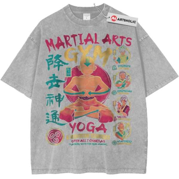 Aang Shirt, Avatar the Last Airbender Shirt, Animated Shirt, Vintage Tee - Light Gray, L