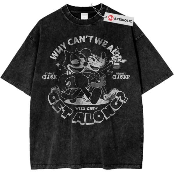 Mickey Mouse Shirt, Felix the Cat Shirt, Disney Shirt, Animated Shirt, Vintage T-Shirt