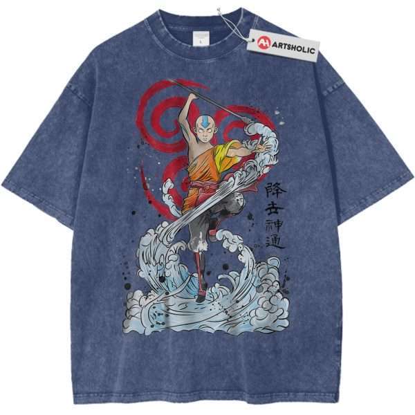 Aang Shirt, Avatar The Last Airbender Shirt, Animated Shirt, Vintage T-Shirt - Dark Blue, XL