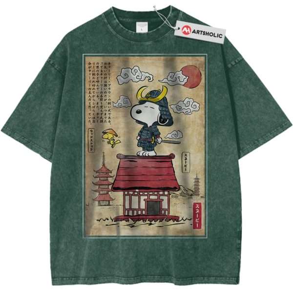Snoopy Shirt, Peanuts Shirt, Animated Shirt, Vintage T-Shirt - Dark Green, L