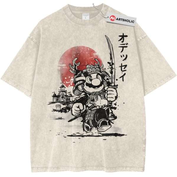 Samurai Super Mario Shirt, Game Shirt, Vintage Tee