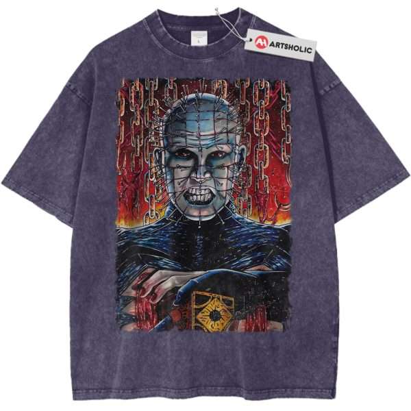 Pinhead Shirt, Hellraiser Shirt, Horror Movie Shirt, Vintage Tee - Purple Haze, XS
