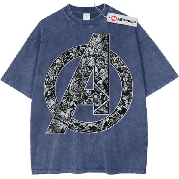 The Avengers Shirt, Marvel Comics Shirt, Vintage Tee - Dark Blue, M