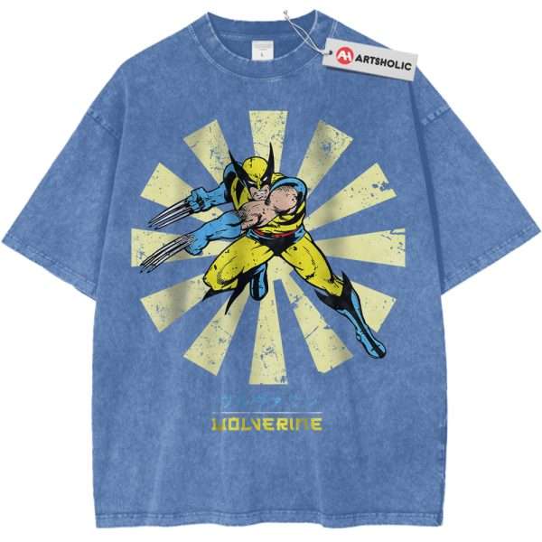 Wolverine Shirt, X-Men Shirt, Marvel Comics Shirt, Vintage T-Shirt - Light Blue, XL