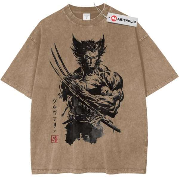 Wolverine Shirt, X-Men Shirt, Marvel Comics Shirt, Vintage Tee - Light Brown, XL