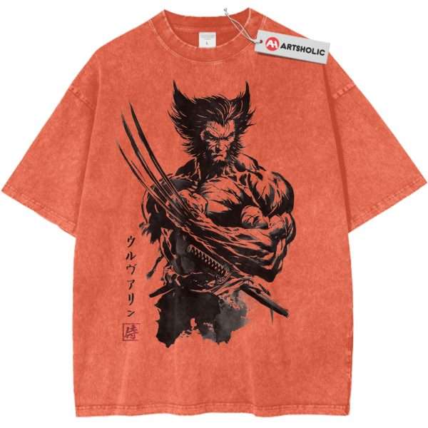 Wolverine Shirt, X-Men Shirt, Marvel Comics Shirt, Vintage Tee - Orange, XL