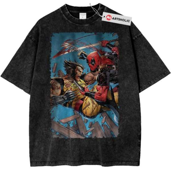 Deadpool vs Wolverine Shirt, Marvel Comics Shirt, Vintage T-Shirt