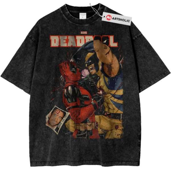 Deadpool vs Wolverine Shirt, Marvel Comics Shirt, Vintage T-Shirt