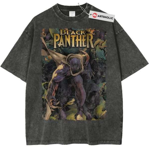 Black Panther Shirt, Marvel Comics Shirt, Vintage T-Shirt - Pirate Gray, XS