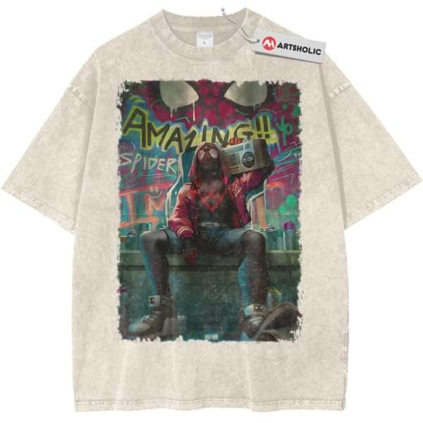 Miles Morales Shirt, Spider-Man Shirt, Marvel Comics Shirt, Vintage Tee - Apricot, M